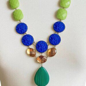 Handcrafted from David Aubrey for Anthropologie statement teardrop necklace